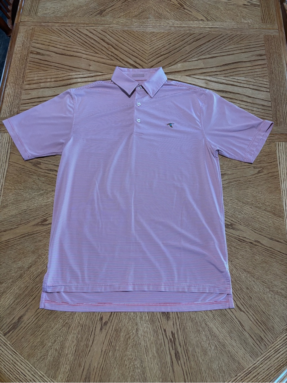 Men's Light Pink Performance Polo Shirt with Subtle Chest Logo
